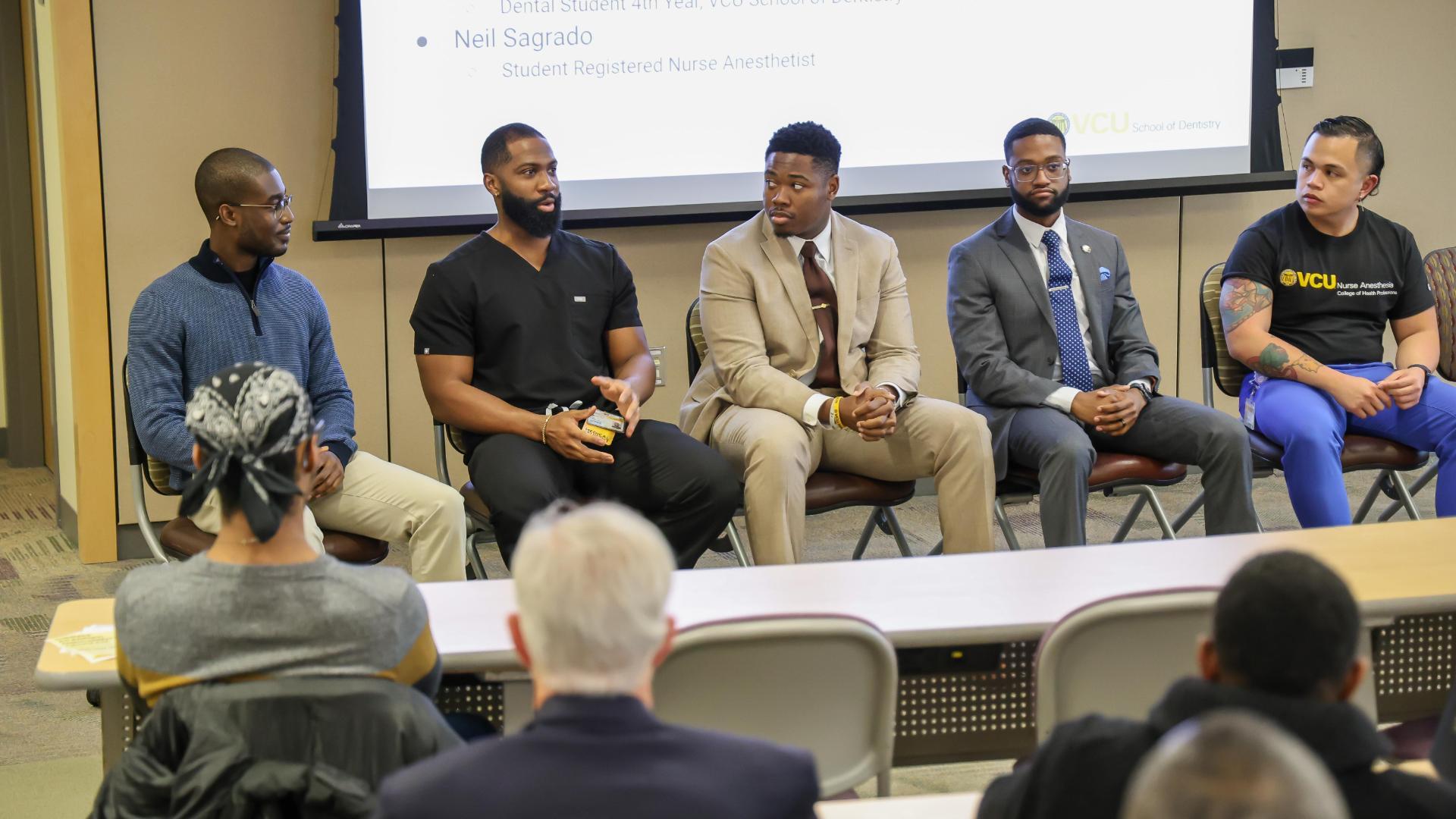 VCU School of Dentistry’s Office of Inclusive Excellence, Ethics and Community Engagement hosted Answering the Call: Thriving as Men of Color in Healthcare, on Thursday, March 28. 